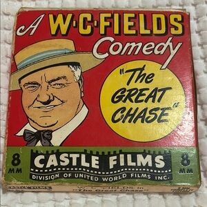 Vintage WC Fields The Great Chase 8mm Film by Castle Films 1960s